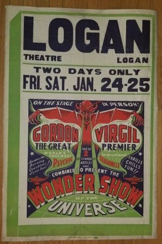 Gordon The Great Combined With Virgil Wonder Show Of The Universe Poster