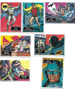 1966 Batman Black Bat Trading Cards,  53 Cards Of 55 Series