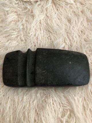 Authentic Native American Indian Grooved Stone Axe Head Artifact 9 1/2 X 4 1/2