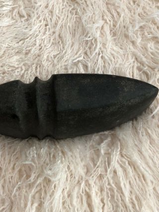 Authentic Native American Indian Grooved Stone Axe Head Artifact 9 1/2 x 4 1/2 5