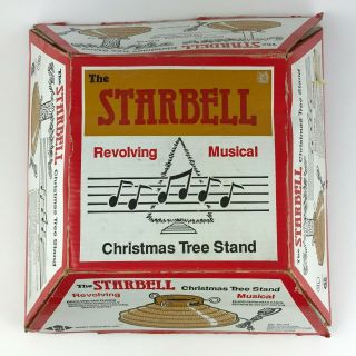 Vintage Starbell Revolving Rotating Musical Christmas Tree Stand