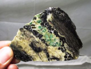 49 Gram Slice Of Emeralds In Matrix - Crabtree Emerald Mine,  North Carolina