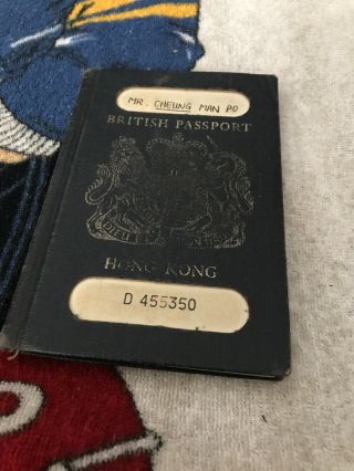 Vtg British Hong Kong 1990 Collectible Passport Travel Document Expired 1997