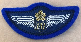 Jal Japan Airlines Logo Clip On Patch Emblem Wings