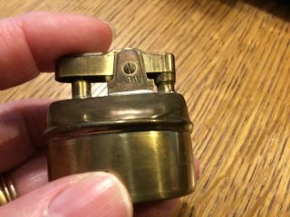 Vintage Japan Brass Round Insert Cigarette Lighter 1 7/16” Diameter Well