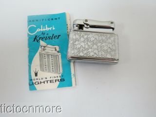 Vintage Colibri By Kreisler Fancy Filigree Lighter Pat No.  2671329 West Germany