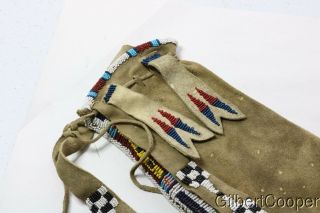CHEYENNE BEADED AND FRINGED PIPE BAG - ERNEST VON KRONWITTER 4