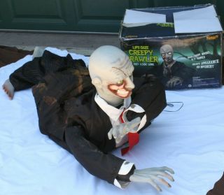 Rare Spirit Halloween Creepy Crawler Crawling Zombie Gemmy Morbid Prop