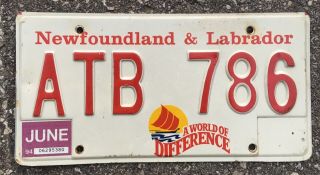 Authentic Newfoundland And Labrador License Plate Canada A World Of Difference