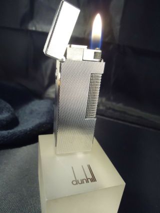 Dunhill Rollagas Lighter - Silver Plated - 