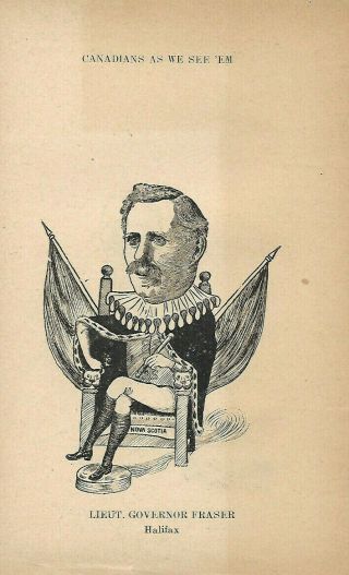 VINTAGE CARICATURE OF SIR THOMAS SHAUGHNESSY CANADIAN PACIFIC & LIEUT.  GOVERNOR 2