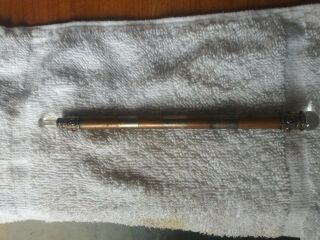 Vintage metal Crystal witch or wizard Wand. 2
