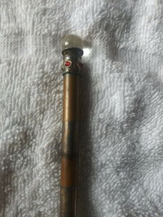 Vintage metal Crystal witch or wizard Wand. 5