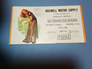 Marilyn Monroe January 1949 Pinup Earl Moran Calendar / Ink Blotter Roswell,  Nm
