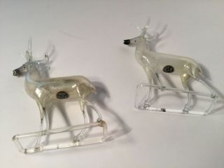 4 Antique Blown Mercury Glass German Deer REINDEER Christmas 7