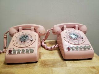 Dual Western Electric Pink Pink Multi - Line Phones
