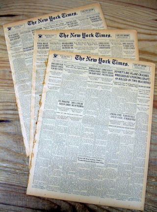 3 1935 Ny Times Newspapers Lawrence Of Arabia British Ww I Hero Death & Funeral