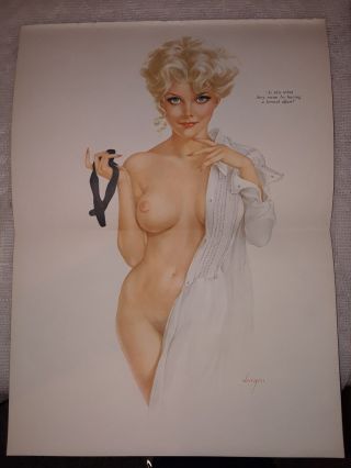 Alberto Vargus Pinup Art Playboy Great Color.  Poster Type 2 Page,  Vargus Rev