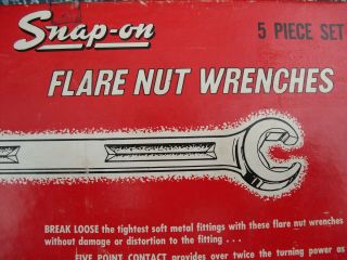 Vintage Snap - On Flare Nut Wrench Set Very Cool