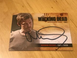 Walking Dead Season 1 Norman Reedus As Daryl Dixon Autograph Card A17