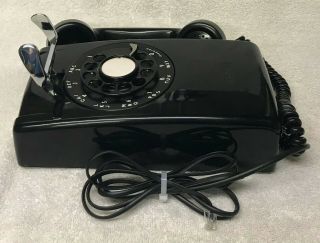 Vintage 1960s WESTERN ELECTRIC A/B 554 10 - 60 BLACK Rotary Dial Wall Mount Phone 3