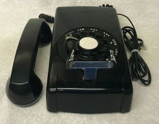 Vintage 1960s WESTERN ELECTRIC A/B 554 10 - 60 BLACK Rotary Dial Wall Mount Phone 4
