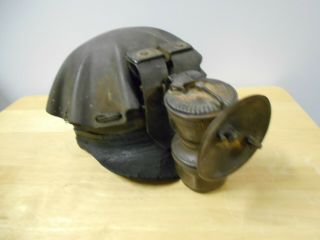 Man In The High Castle Tv Screen Worn Vintage Turtle Shell Miner Helmet/hat,  Lamp