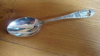 Vtg Mexico Sterling Silver Tea Coffee Spoon Carlsbad Caverns Chinese Temple