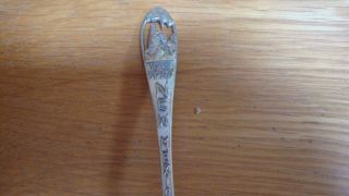 Vtg Mexico sterling silver tea coffee spoon Carlsbad Caverns Chinese Temple 3