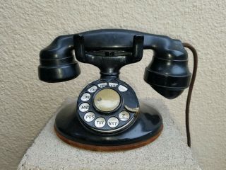 Good Rare Antique Vintage Western Electric 202? - D1 Oval Base Phone E1 Handset