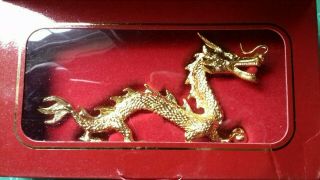 Singapore Airlines Chinese Zodiac 22c Gold Plated Chinese Dragon