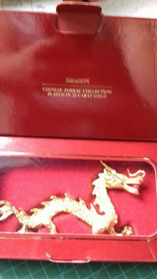 Singapore airlines Chinese zodiac 22c gold plated Chinese Dragon 2