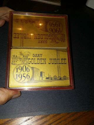 Vintage Golden Jubilee 1906 - 1956 Gary Indiana Playing Cards Souvenier