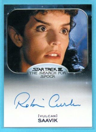 2013 Cbs Studios Star Trek Iii Robin Curtis As Saavik On - Card Auto