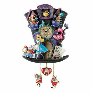 Disney Alice In Wonderland " Mad Hatter " Wall Clock