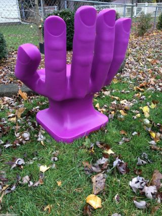 GIANT BRIGHT Purple HAND SHAPED CHAIR 32 