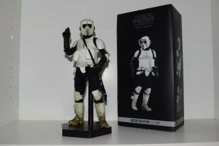 Sideshow Star Wars Biker Scout Trooper Figure 100 Complete With Box