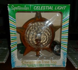 Bradford Electric Multi - Color Celestial Star Motion Light Christmas Tree Topper