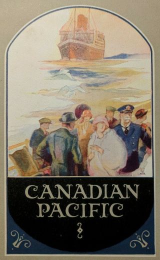 Canadian Pacific: (cp Ships).  S.  S.  Montclare Passenger List Booklet March 1927