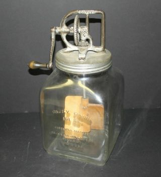 Antique Dazey Glass Butter Churn – Number 80 - Patented Feb 14,  22