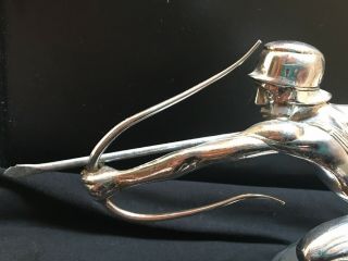 Car Mascot - Pierce Arrow 1928 - 29 Archer,  Chrome Plated Bronze 5