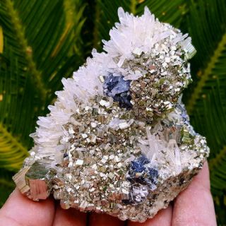 Spectacular 3 1/4 Inch Clear Quartz Crystals With Pyrite
