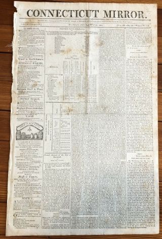 Rare 1811 Newspaper 1790 Slave Census Graph Chart By State Negr0 Black Slavery