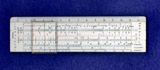Faber - Castell 67/87r Rietz Slide Rule With Addiator.  Hard To Find.