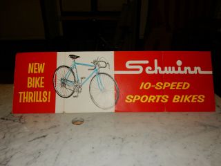 Vintage Schwinn Bicycle Advertising Banner 3