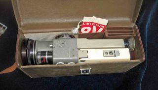 c1960 LEICA LEICINA 8SV Double 8mm 16mm Film Motion Picture Camera in Case 6
