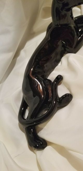 Mid - Century Black Ceramic Panther lying down Pristine,  Stunning 3