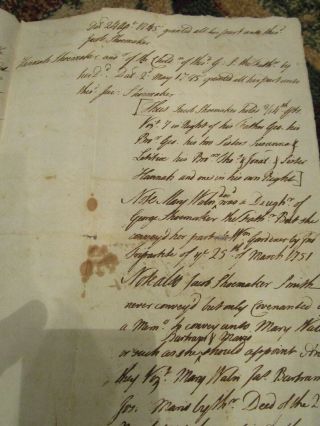 Vt William Penn 1692 Colonial Philadelphia Pennsylvania Land Title Document 1751 3