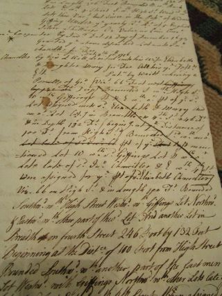 Vt William Penn 1692 Colonial Philadelphia Pennsylvania Land Title Document 1751 6