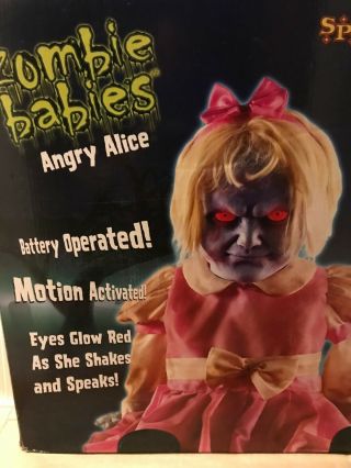 Spirit Haloween Zombie Baby Angry Alice